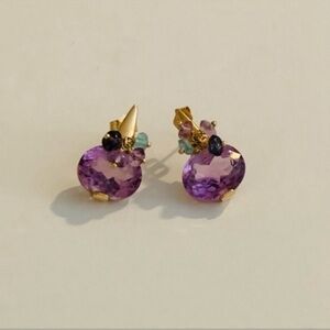 Ross Simons | Earrings | Amethyst Cluster Stud Earrings